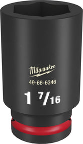 Milwaukee SHOCKWAVE Impact Duty Series 49-66-6362 Shallow Impact Socket, 24 mm Socket, 3/4 in Drive, Square Drive